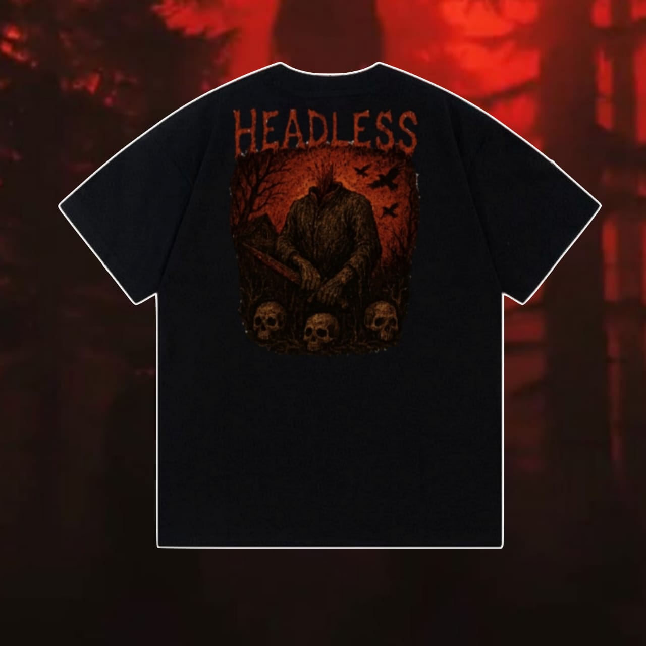 Camiseta headless bordada exclusiva